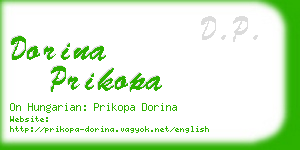 dorina prikopa business card